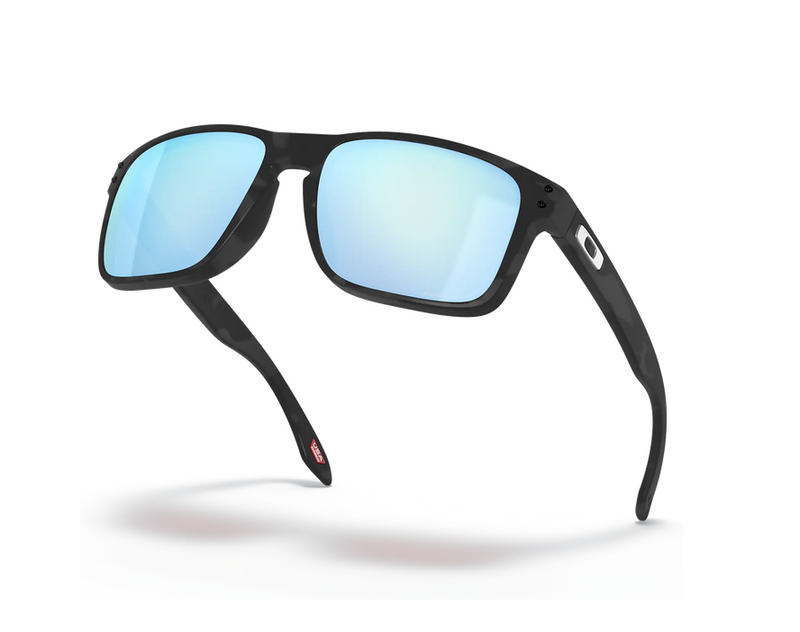 Oakley Holbrook Sunglasses in Matte Black Camo/Prizm Deep Water Polarized