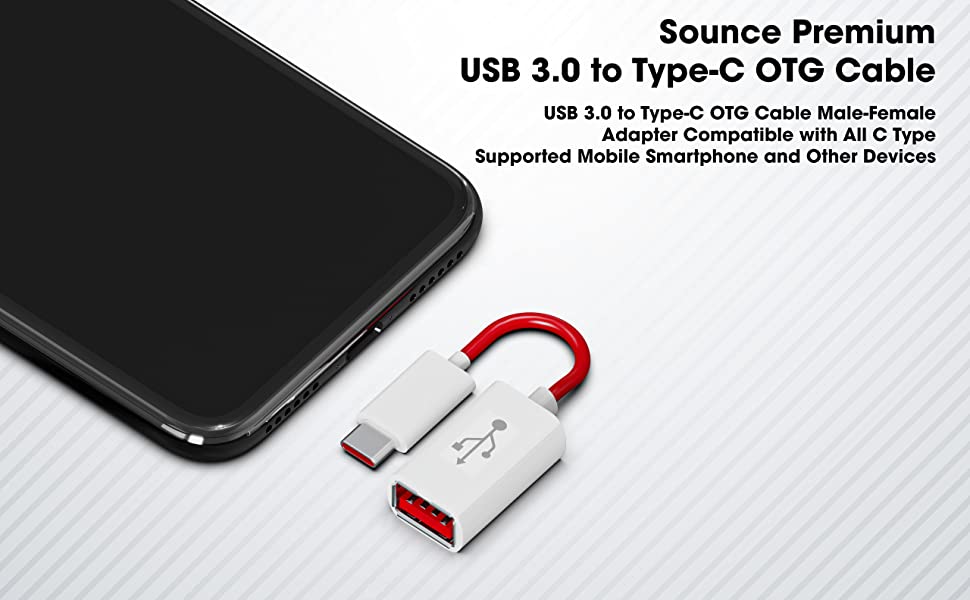 JGD PRODUCTS 2 in 1 OTG Adapter Cable Micro USB + USB C to USB 3.0 Female  Connector Cable, OTG Cable, Compatible Transmission & Charging, for All