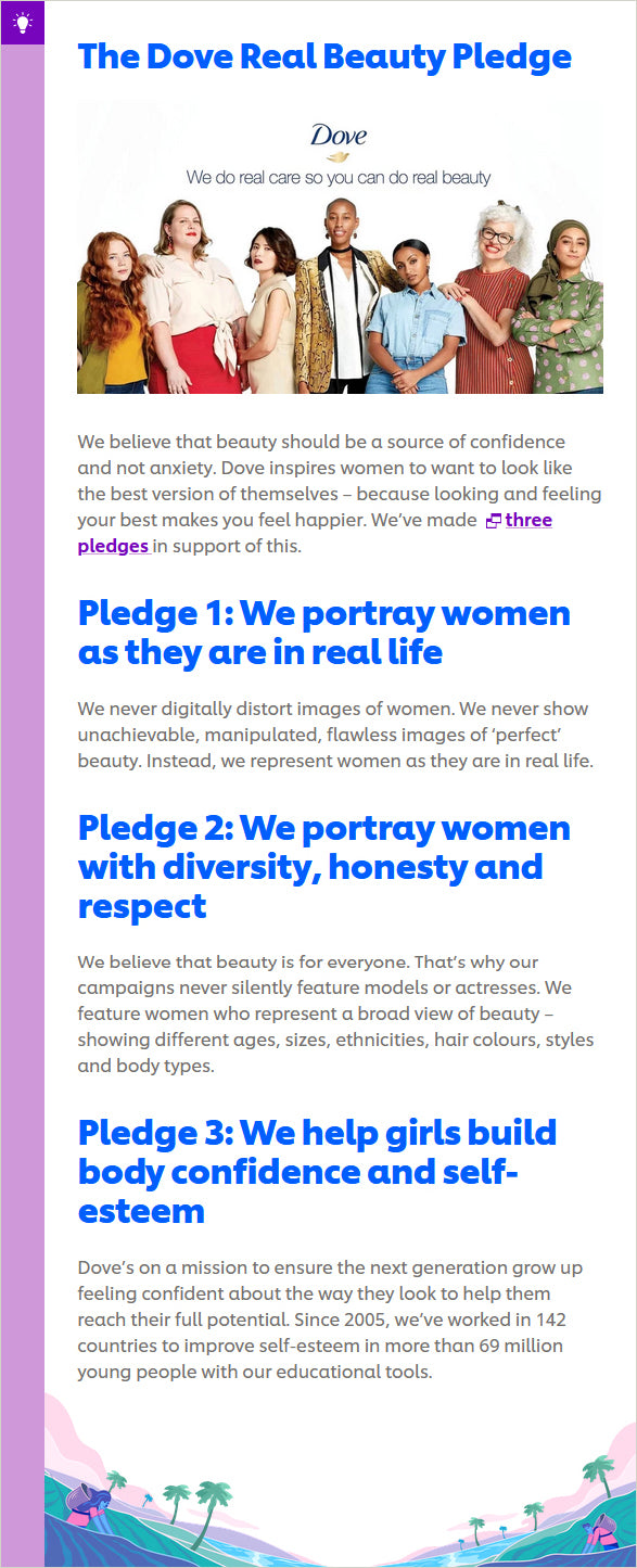 Dove Real Beauty Pledge