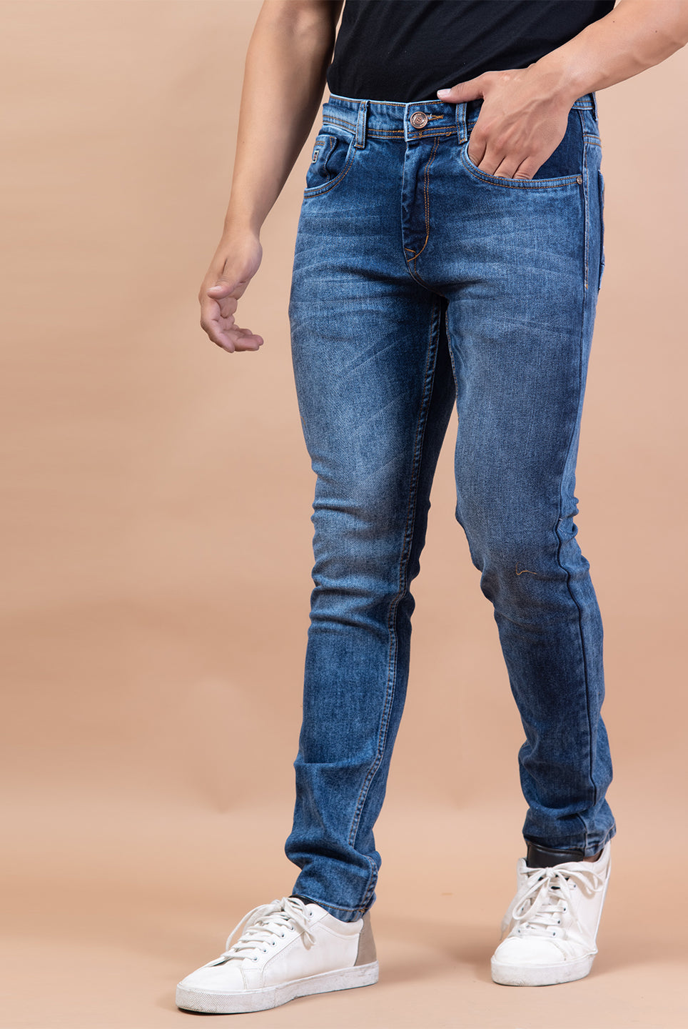 Blue Skinny Fit Stretchable Men's Jeans - Tistabene - Tistabene