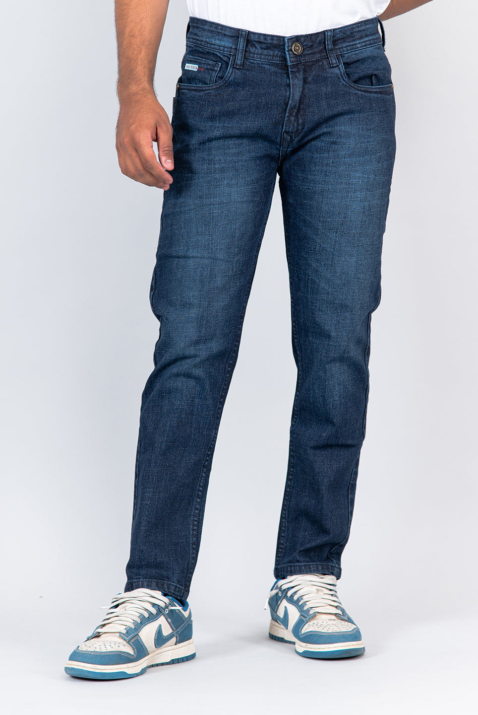 Buy Dark Blue Ankle Fit Denim Jeans Online