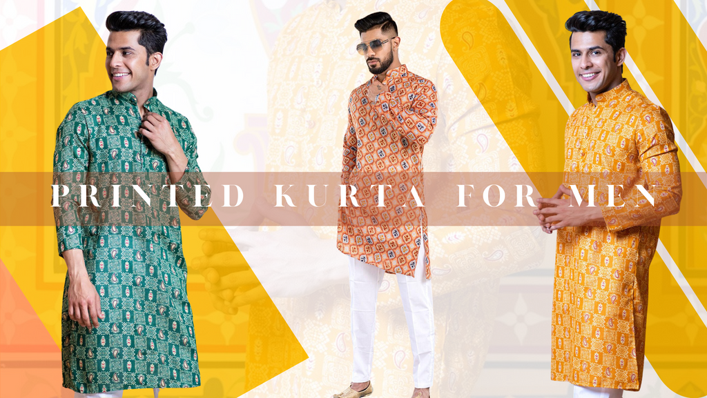 printed kurta for men