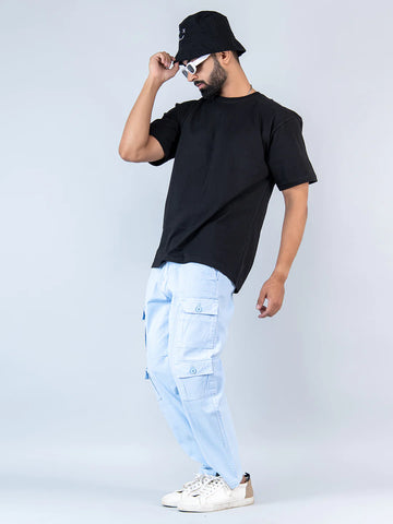 pale blue cargo pants