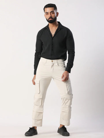 white cargo pants