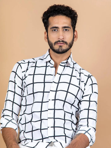 white check shirt