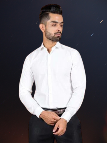 white formal shirt for men