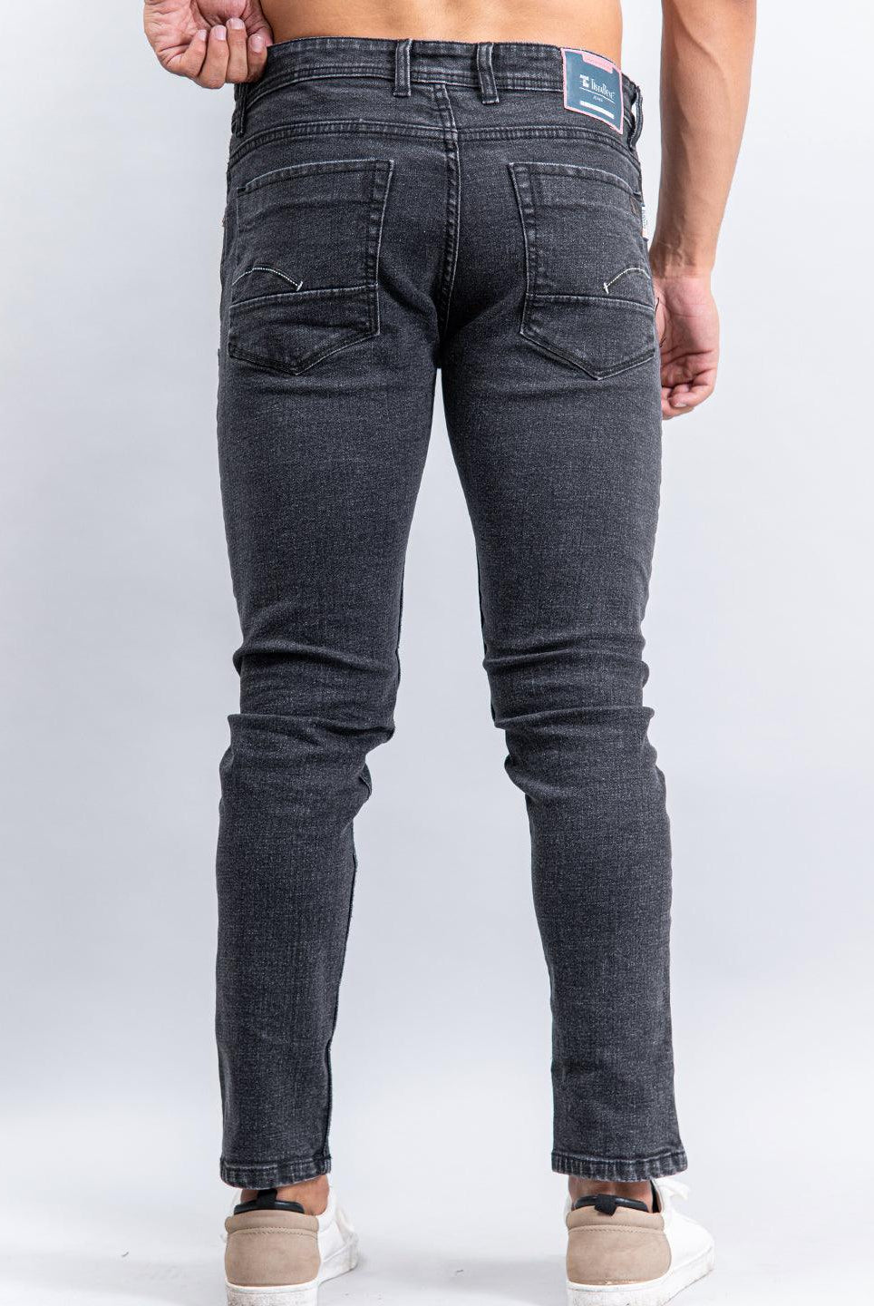 Grey Denim Ankle Length Stretchable Men's Jeans - Tistabene - Tistabene