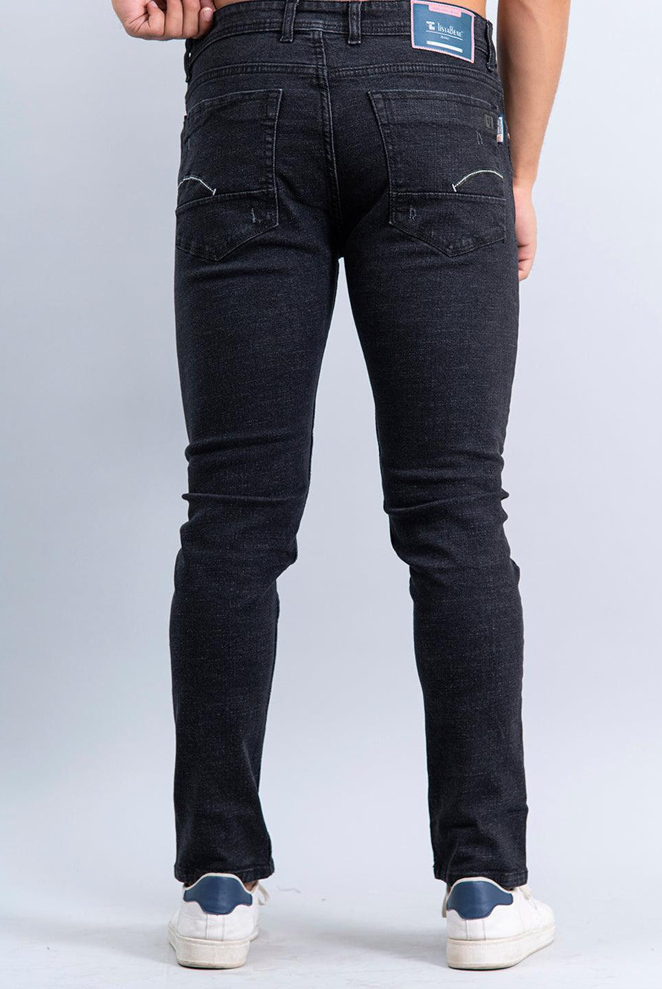 Grey Denim Ankle Length Stretchable Men's Jeans - Tistabene - Tistabene