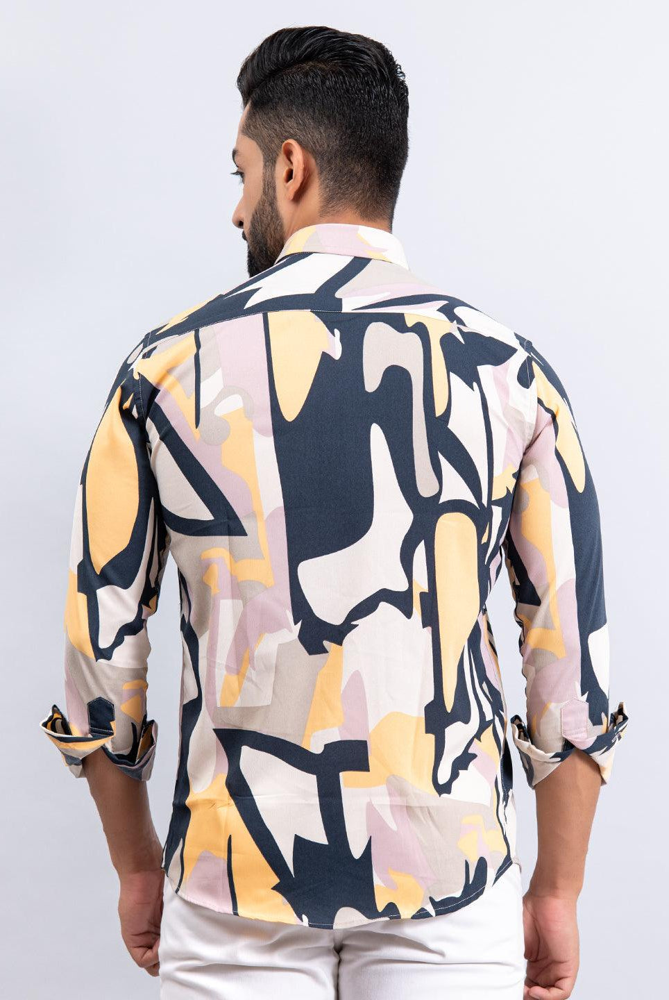 Buy Bandhani Full Sleeves Cotton Printed Shirt For Men Online