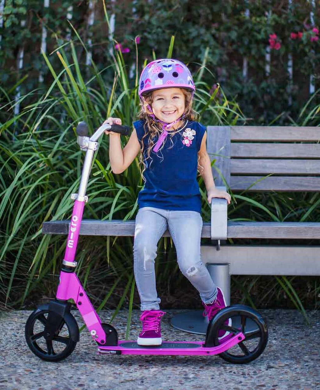 micro cruiser big wheel scooter pink