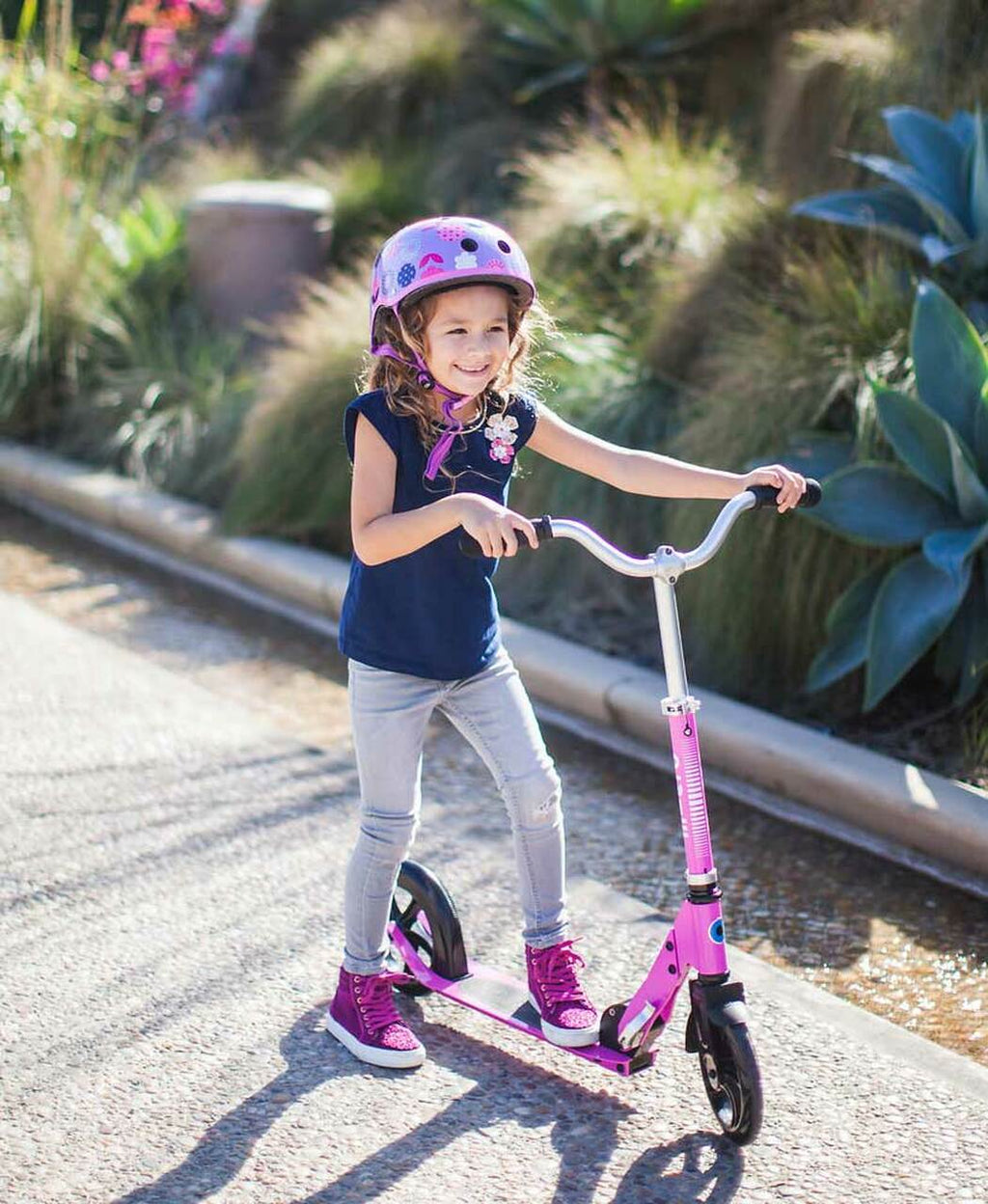 micro cruiser big wheel scooter pink