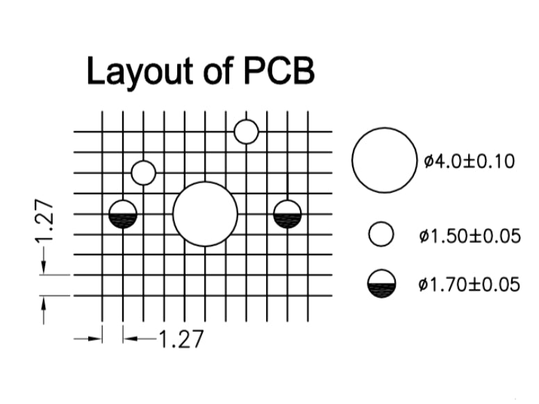 Gateron Baby Raccoon Linear Switch Layout of PCB