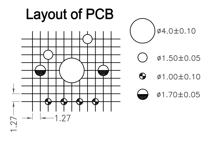 Gateron Oil King Switch Layout of PCB
