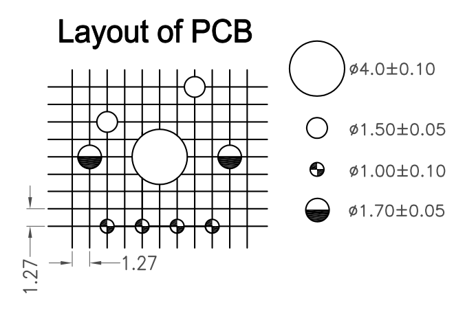 Gateron CJ Switch Force Layout of PCB