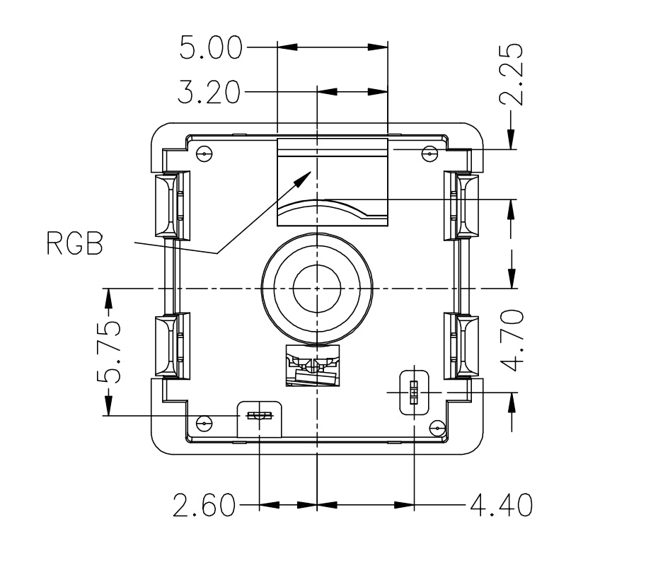 Gateron KS-33 Low Profile Mechanical Switch PCB OF Layout