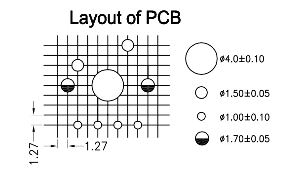 Gateron Ink V2 Switch Layout of PCB