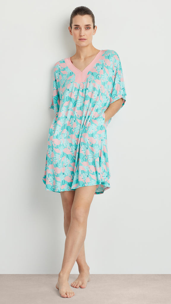 Ellen Tracy Zip-Front Caftan Nightgown - Macy's