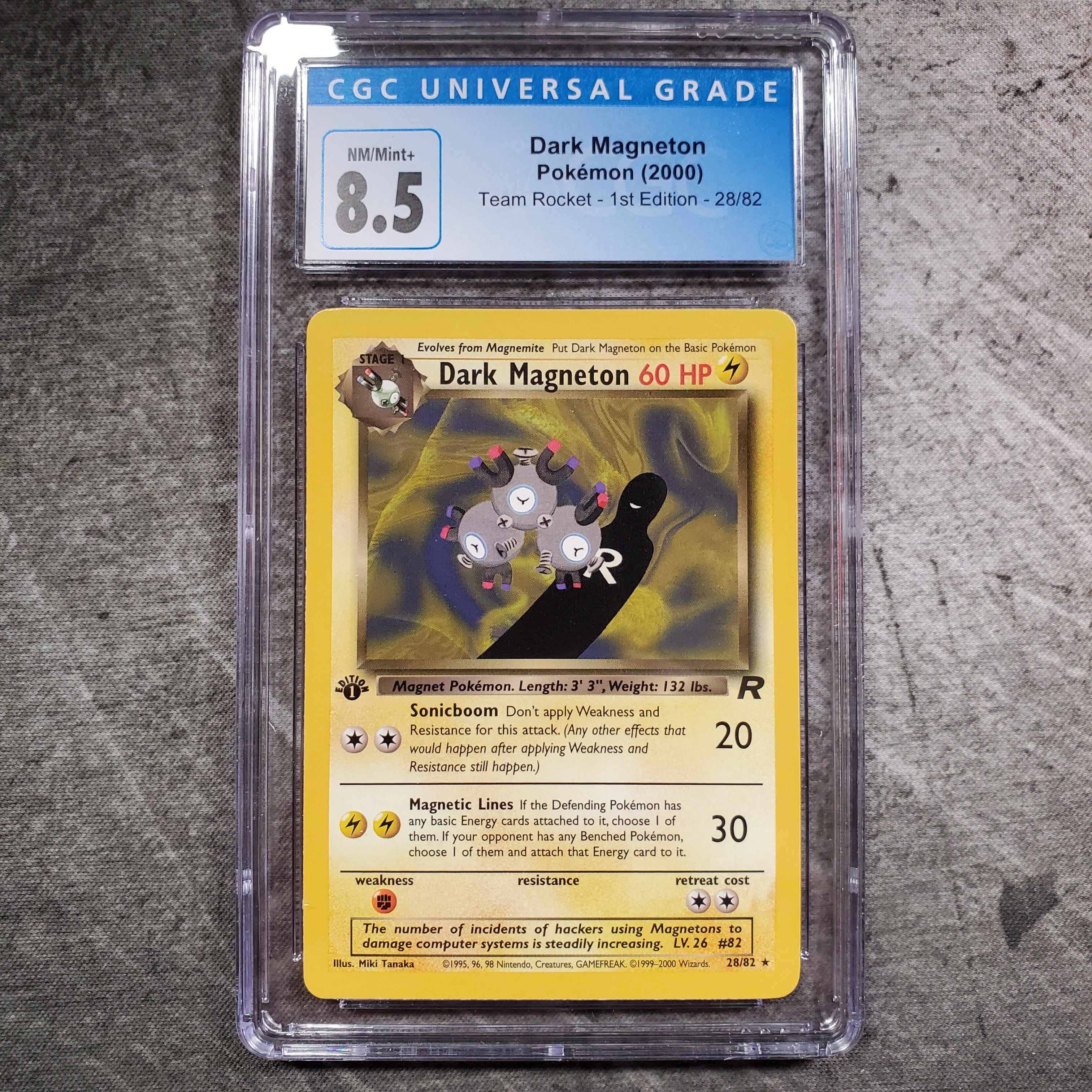 CGC 8.5 Dark Alakazam 18/82 Pokémon Team Rocket 1st Edition – FNT