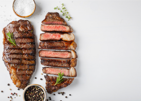 Sirlon Steak with Peppercorn and Sea salt