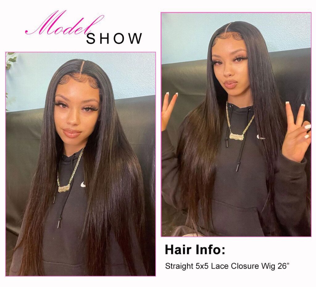 straight 5x5 hd lace closure wig