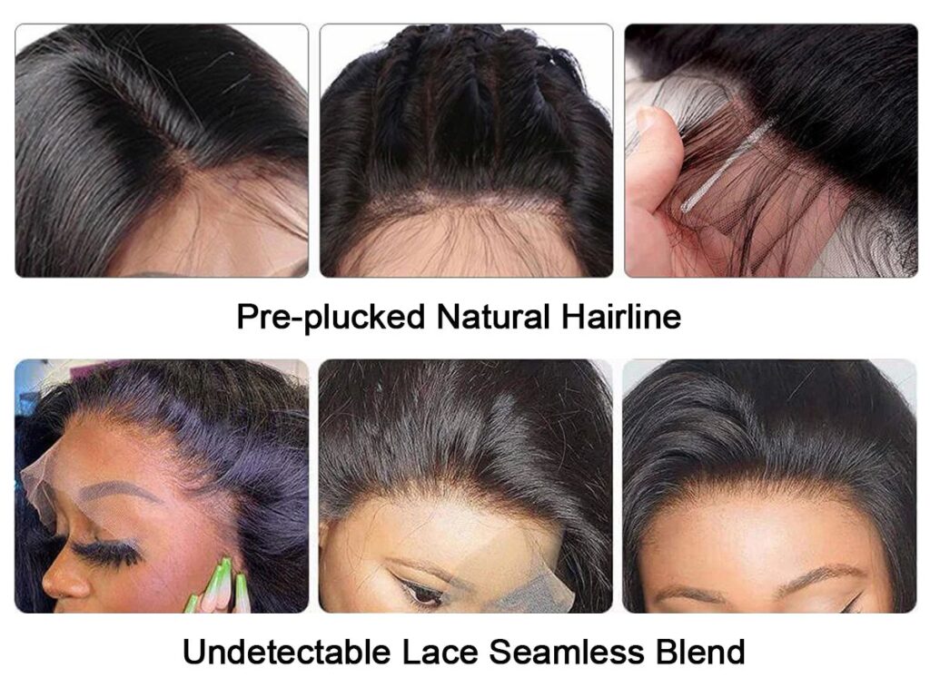 transparent lace with pre plucked hairline