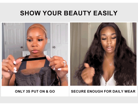 haireel hair wear go glueless wig install in 3 seconds