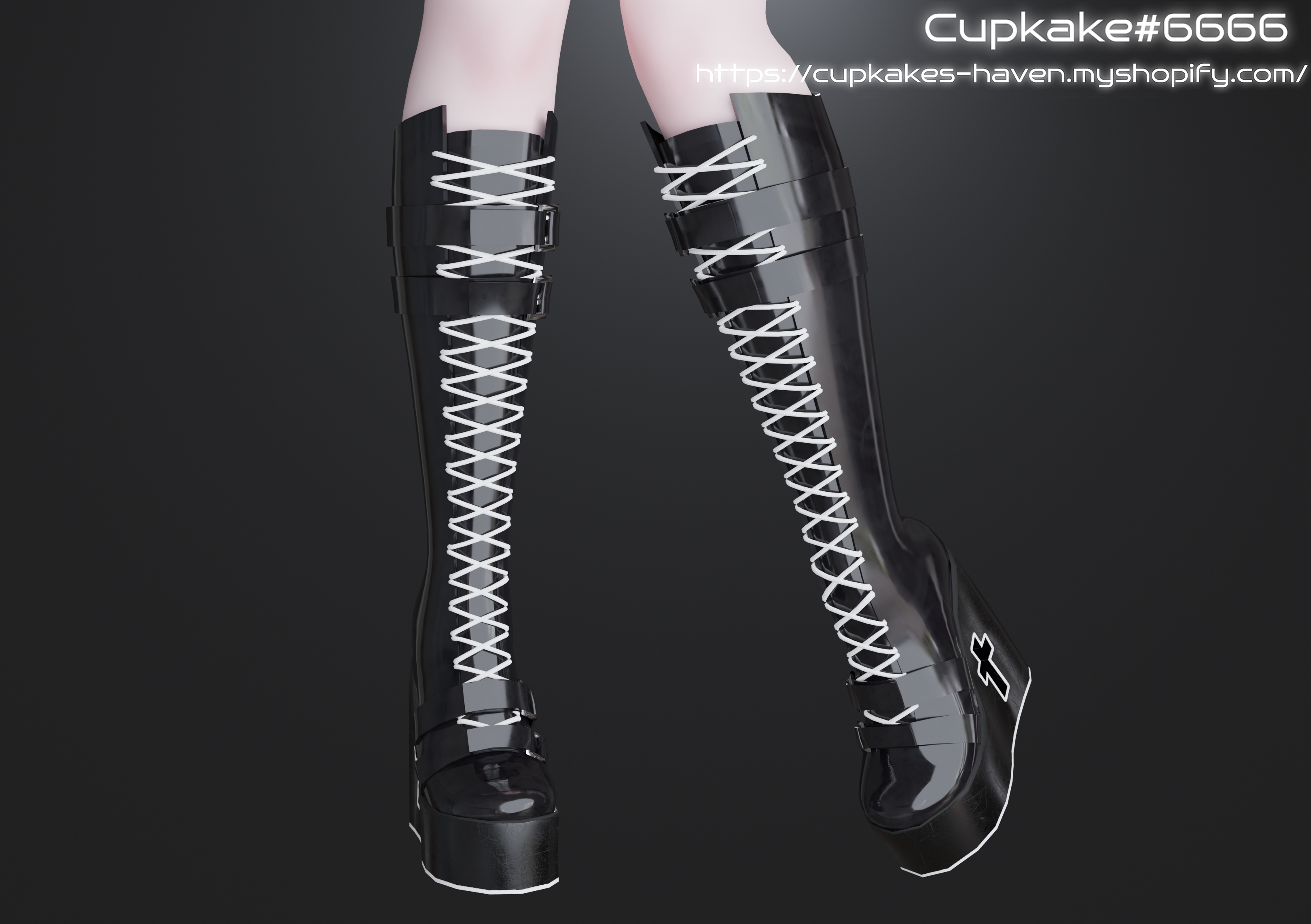 Gothic Platform Boots (3D Model Assets)(Commercial license) – Cupkake