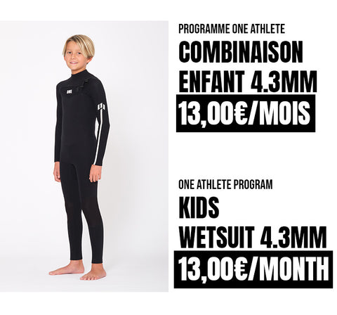 Children's 4/3mm surf wetsuit at a reduced price