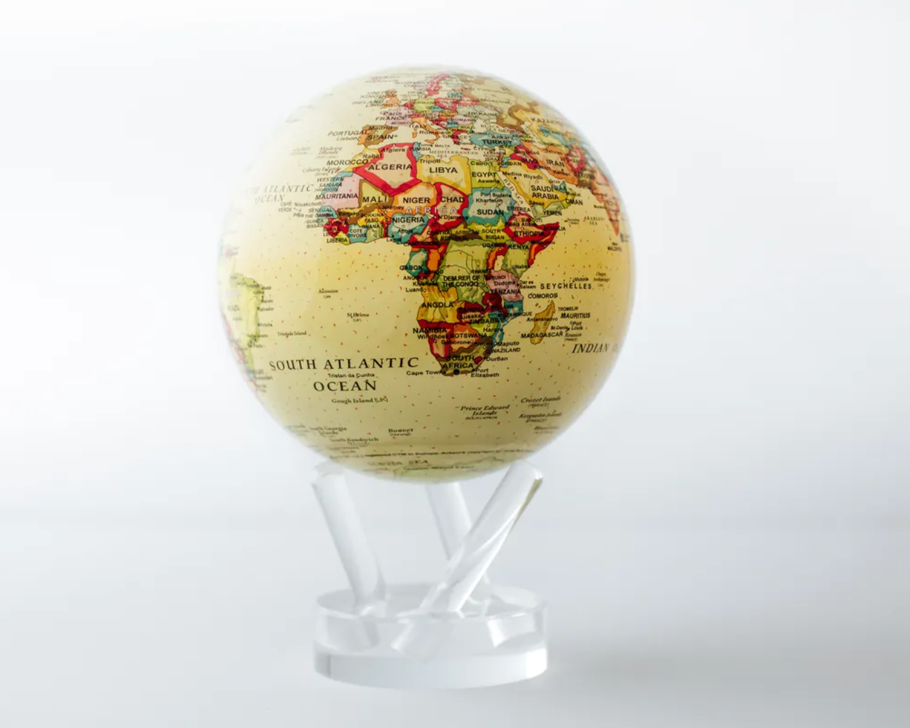 Mova Rotating Blue Ocean Relief Globe