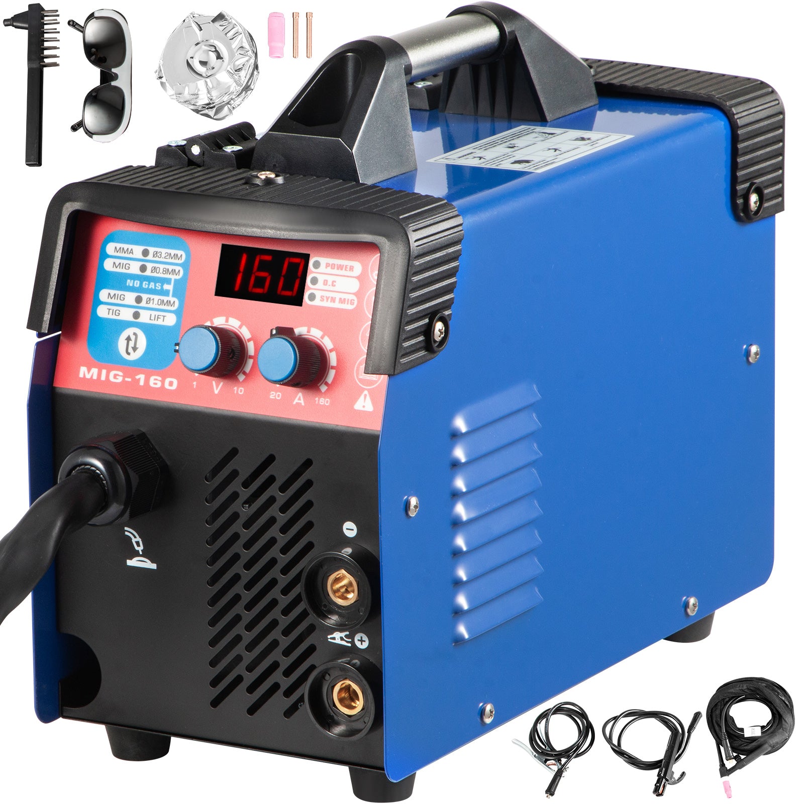 Vevor Mig Welder Welding Machine 160a Flux Core 3 In 1 Mma/mig/lift Ti ...