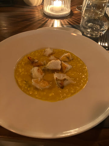 Safranrisotto mit Garnelen