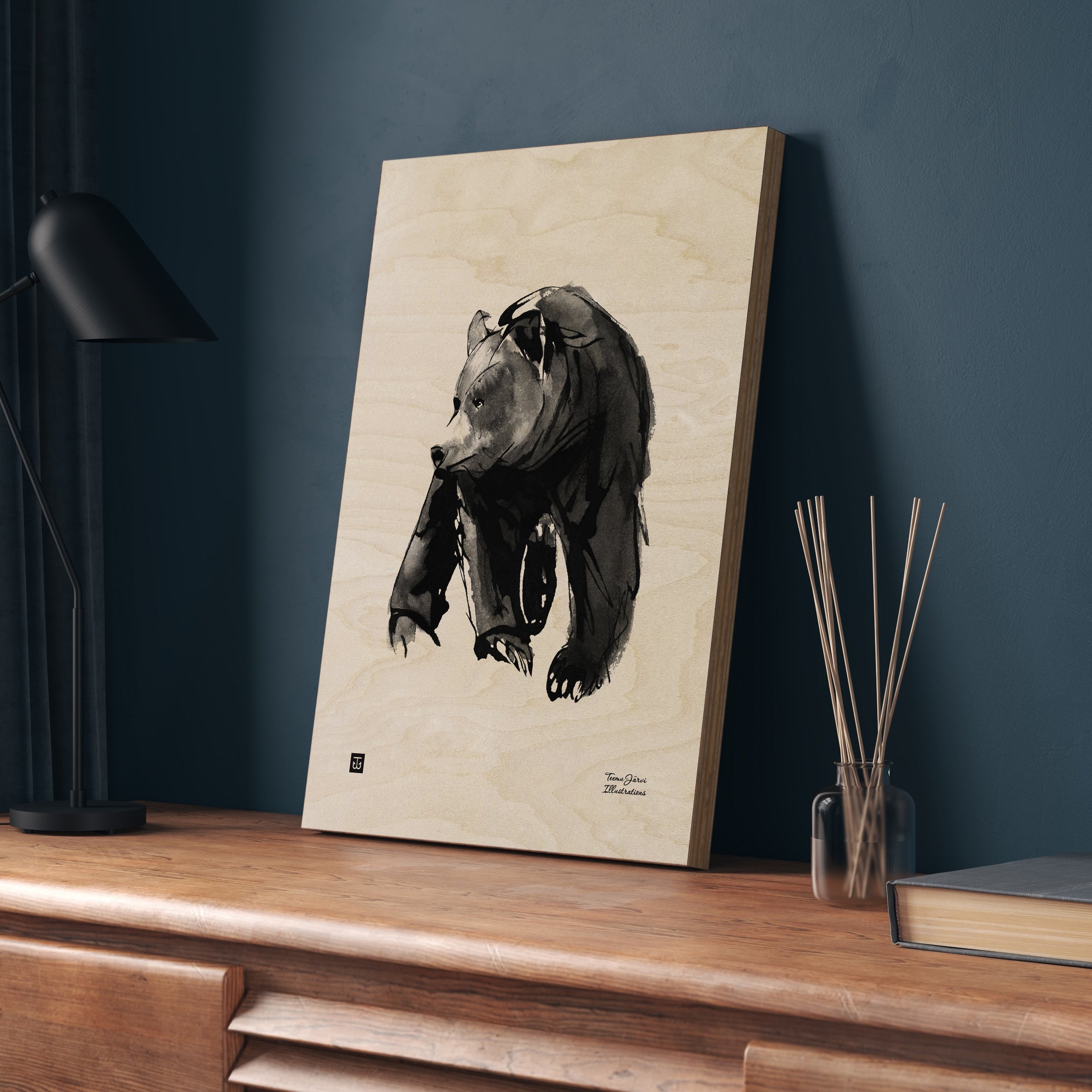 Teemu Järvi - Gentle Bear - Plywoodprint product image