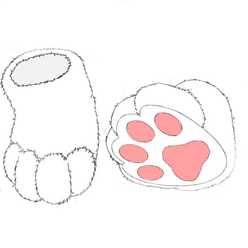 Soft Animal Feet Slippers Fursuit Paws Lion Bear Prop Animal Outfit Ac ...