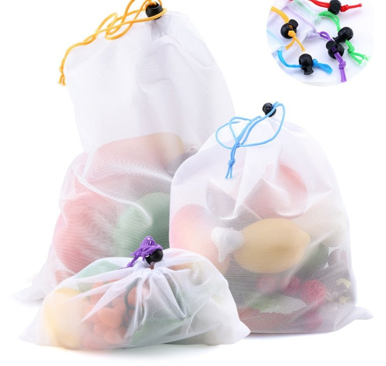 5pcs Reusable Fruit & Vegetable Net Bags Bag