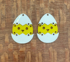 Chick in Egg Dangle PAIRS - UnderwoodWorksllc