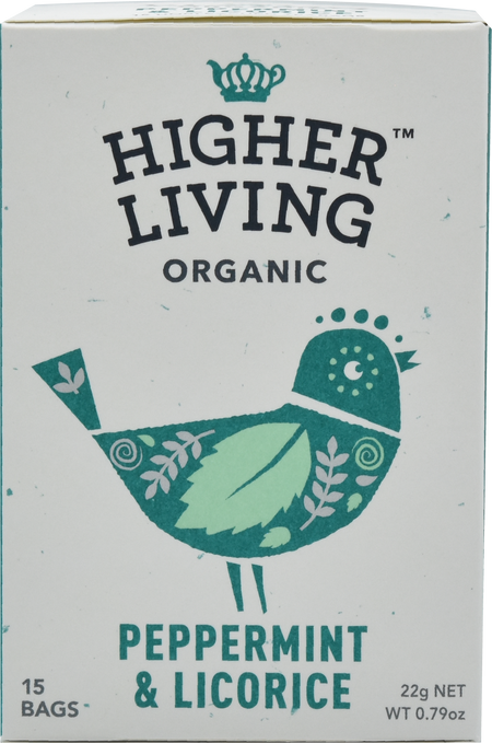  Higher Living Organic Green Tea Lemon, 40g (20 Teabags), Refreshing Blend of Organic Green Tea with Zesty Lemon Flavor