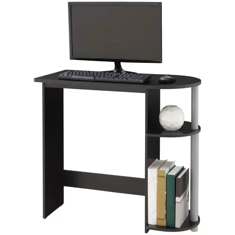 Computer Desk with Built-in Shelves