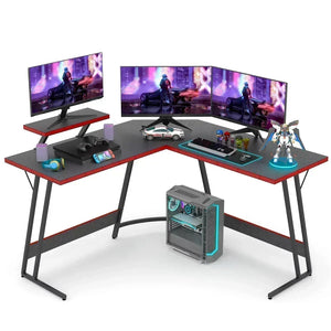 51 Inch L-Shaped Gaming Computer Desk - MLH warehouse