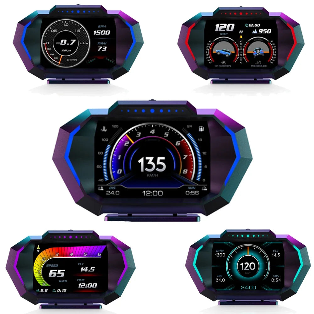 Car OBD2 GPS HUD Head Up Smart Digital Speedometer