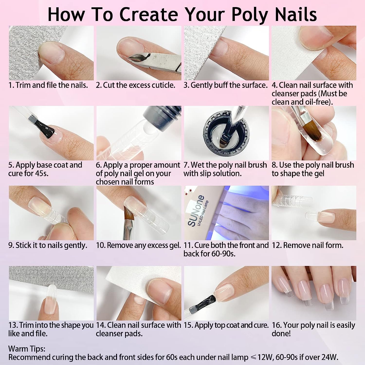 lofuanna Poly Gel Nail Kit-2 Colors Gel Extension Nail Kit Starter kit