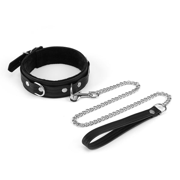 black leather wristband