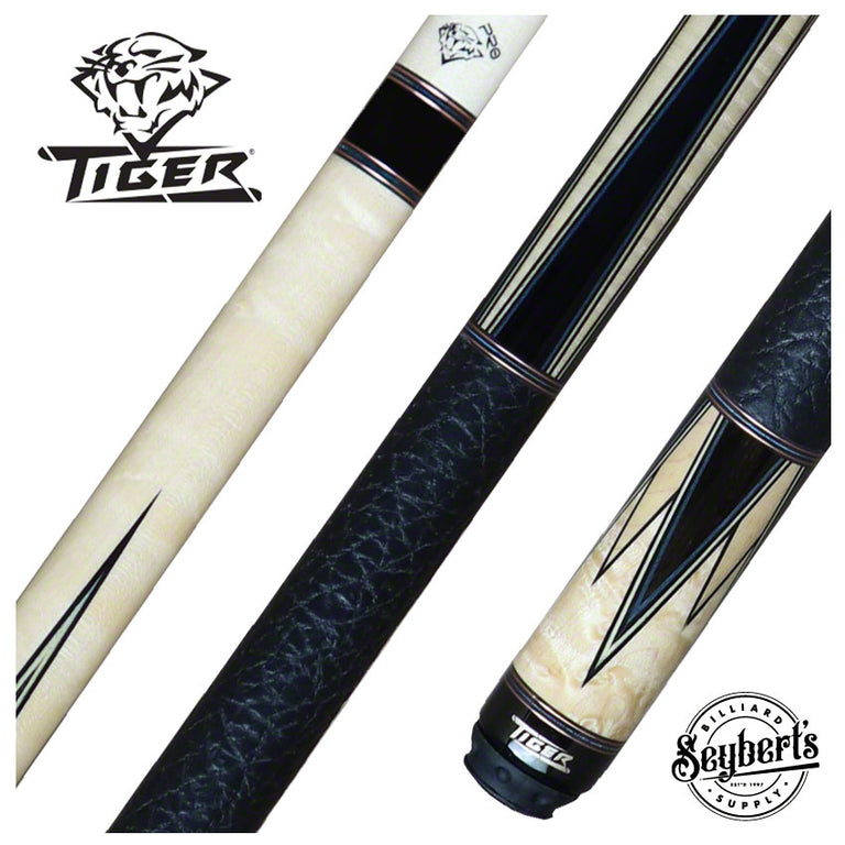 Tiger Stacked Leather Wraps - Seybert's Billiards Supply