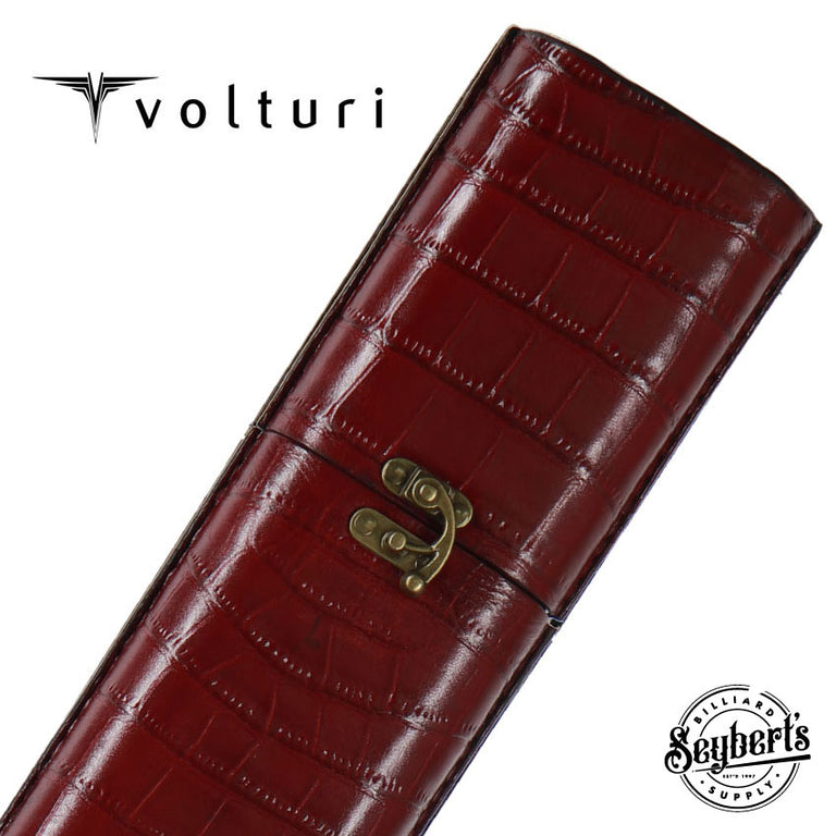 Volturi Fellini Style 2x2 Custom Cue Case - Burgundy - Seybert's