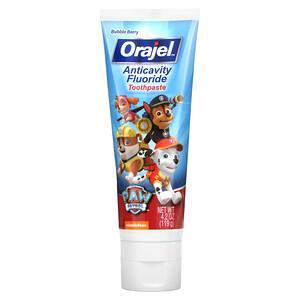 Orajel, Paw Patrol Anticavity Fluoride Toothpaste, Bubble Berry, 4.2 oz (119 g)