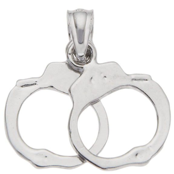 0.925 Sterling Silver 3/4in Handcuff Charm