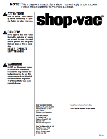 ShopVac-General-User-Manual