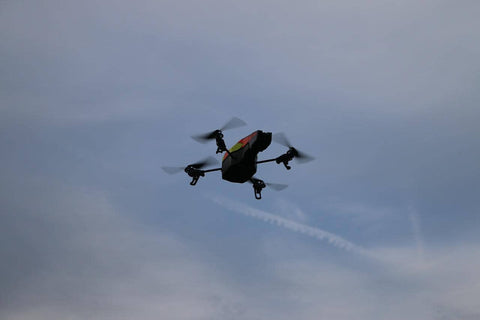Drone delivering parcels