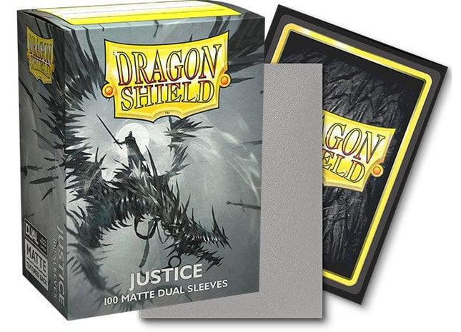 Dragon Shield Sleeves - 100ct Box Dual Matte - Silver Justice