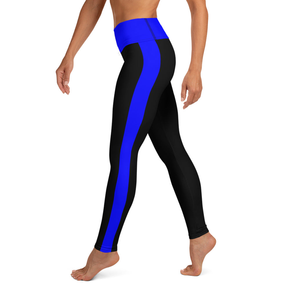 Thin Blue Line Black Yoga Leggings
