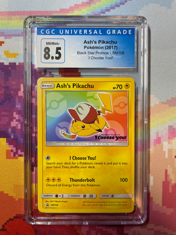 Promotional Goods Pokemon Sealed Ashs Pikachu Sm108 Black Star Promo I